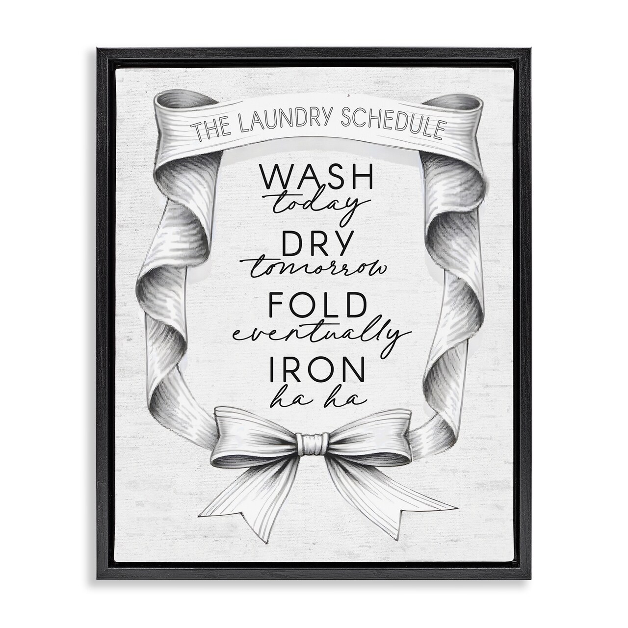 Stupell Industries Elegant Banner Laundry Schedule Floating Frame, design by Lettered and Lined